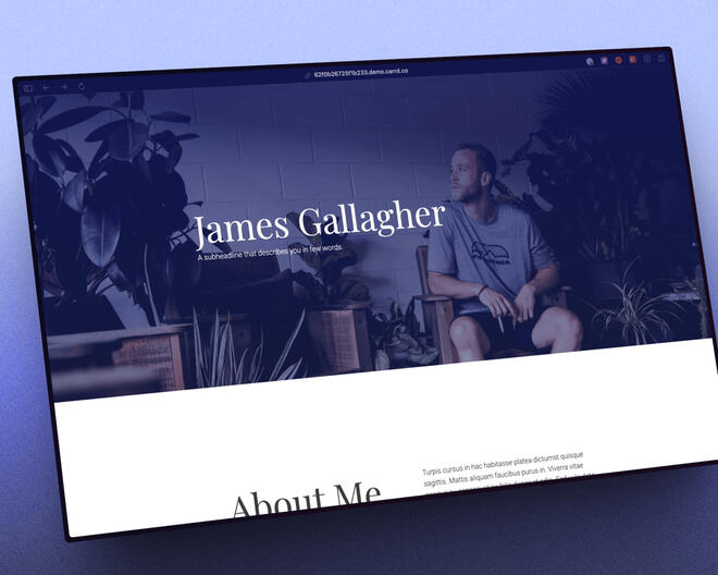 Personal Showcase Carrd Template