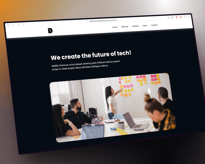 Dark Agency Carrd Template by Zite Design